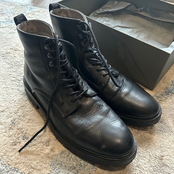 AllSaints Men\'s Leather Combat Boots - Black main image 8